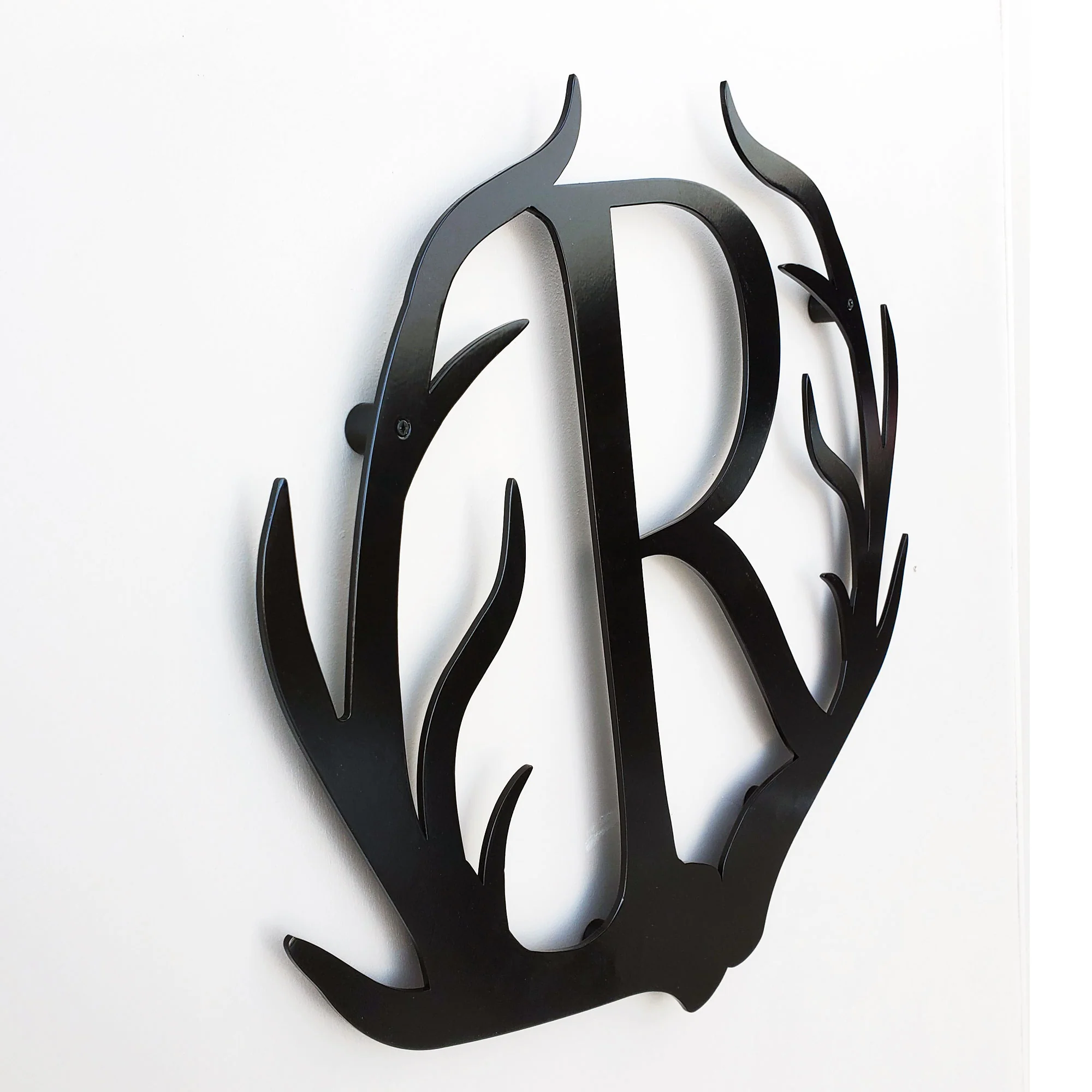 Personalized Initial Antler Sign Metal Art - Image 5