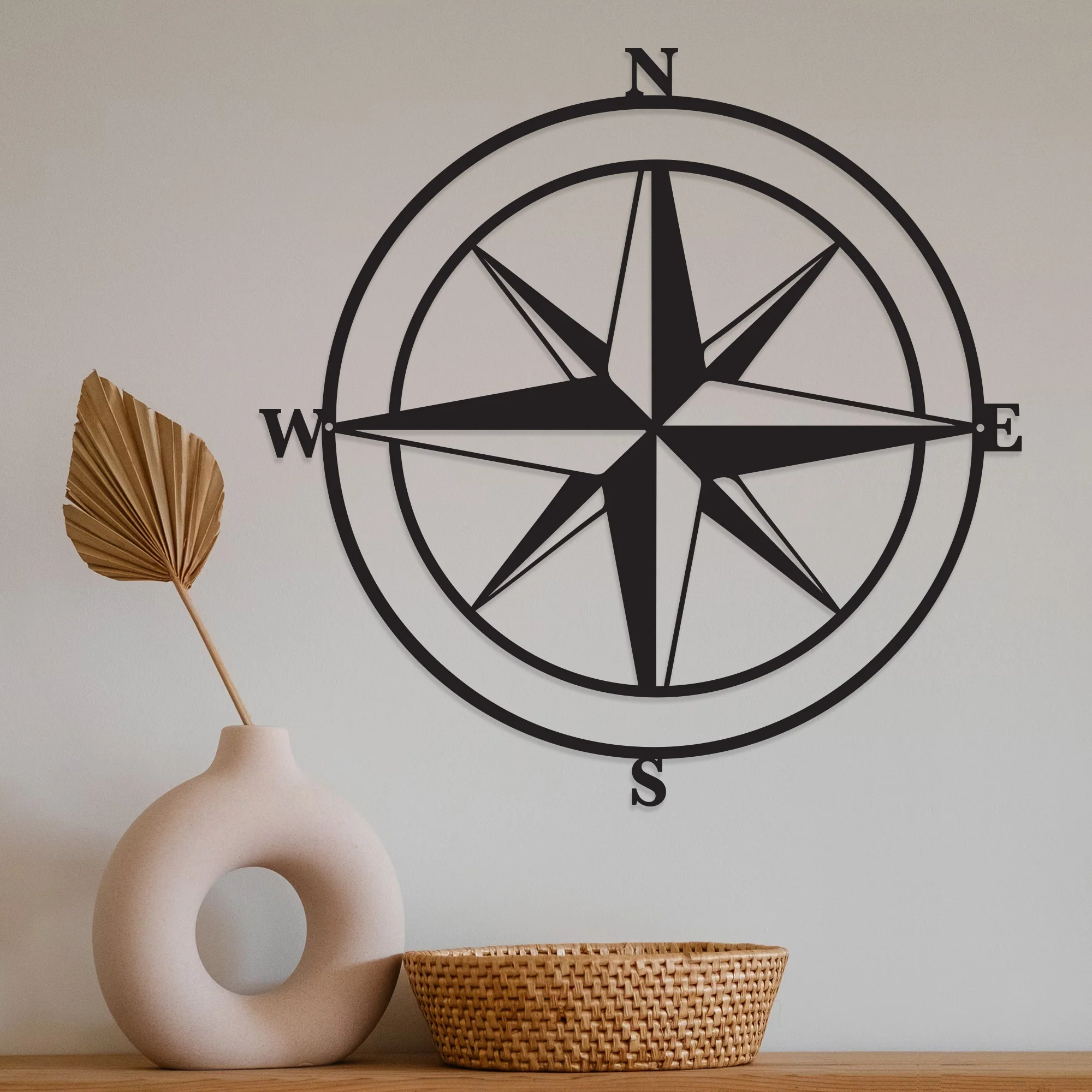 Compass Metal Sign - Home Decor - Metal Wall Art - Image 2