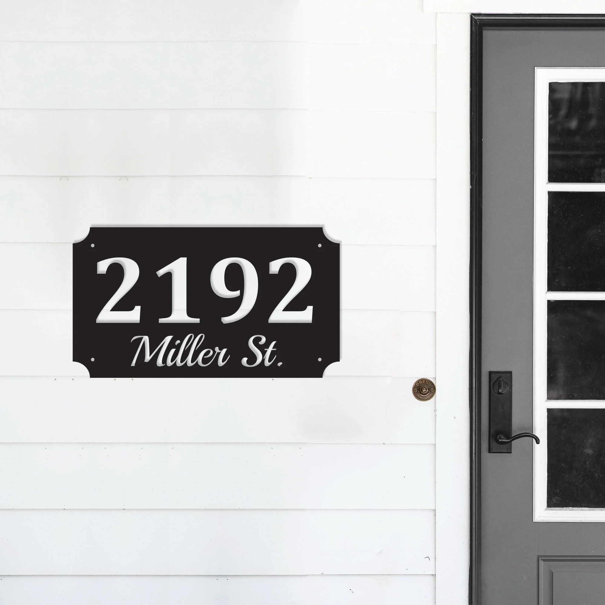 Custom House Number and Street Horizontal Sign