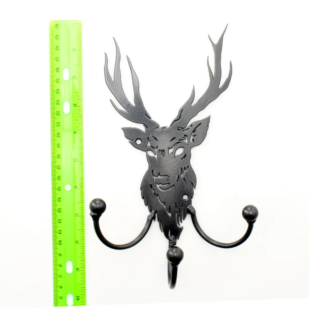 Deer hanger/hook solid steel metal art - Image 3