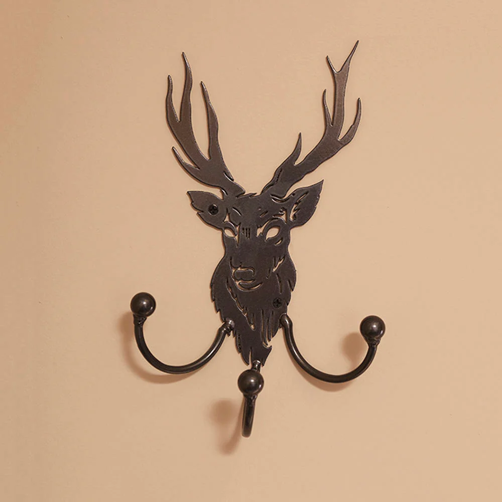 Deer hanger/hook solid steel metal art - Image 4