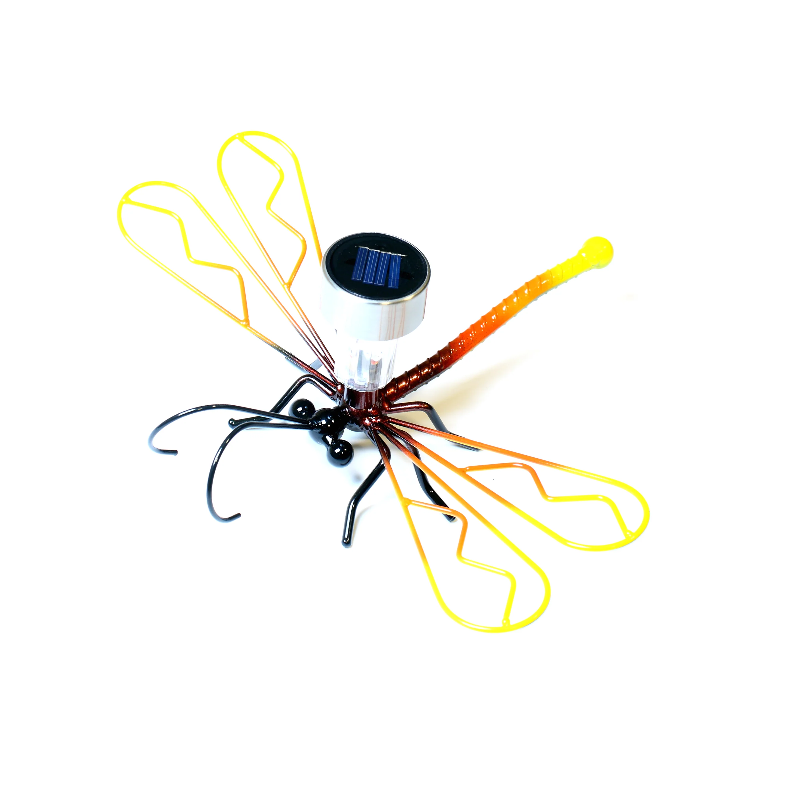 Dragonfly On Garden Stake with Solar Light For Home Decor Metal  Yard Art - Image 8