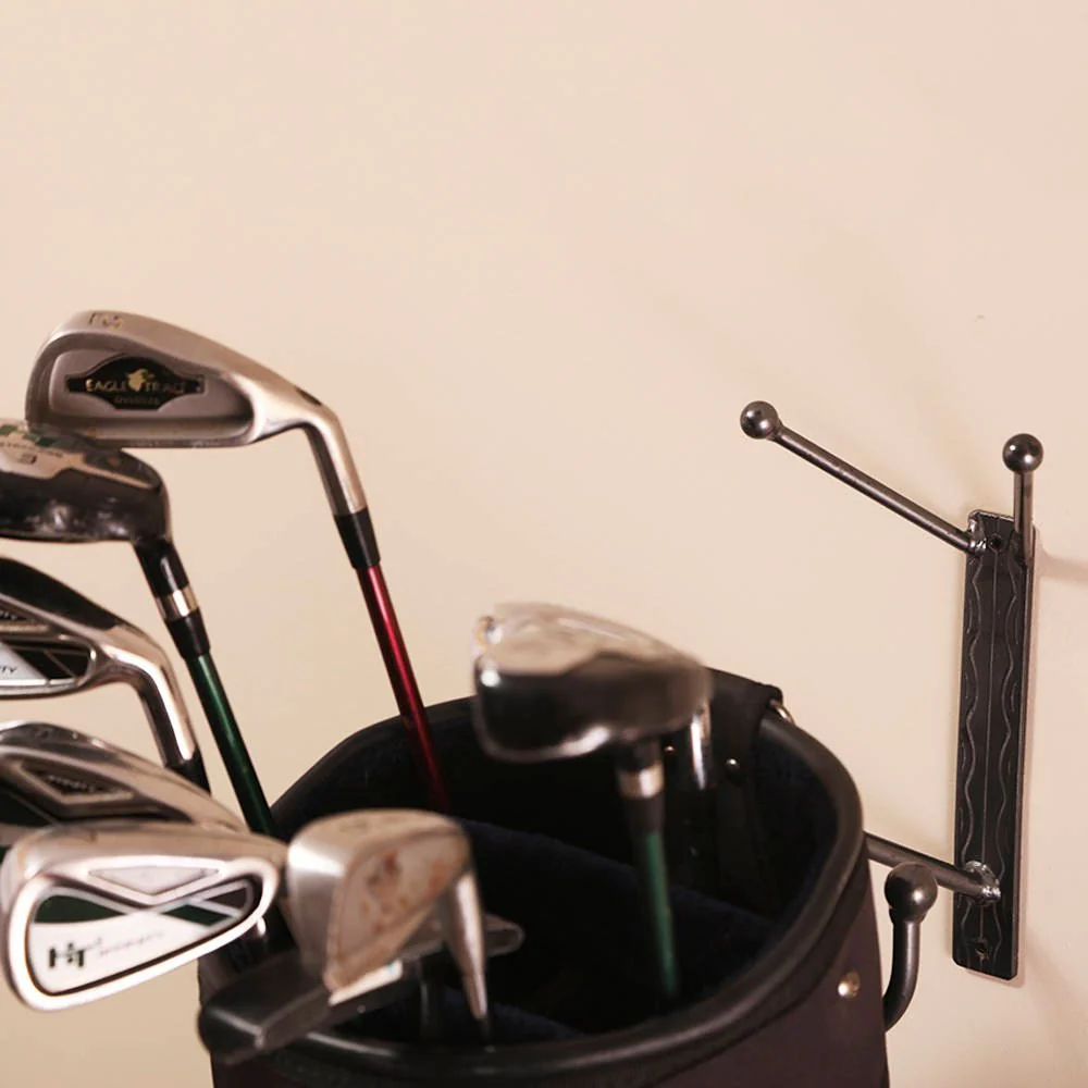 Golf Bag Holder: Metal Wall Hooks For Golfing Equipment, Golfer Gift For Golf Coach! Home & Pro Shop Golf Bag Holders Made By Practical Art! - Image 5