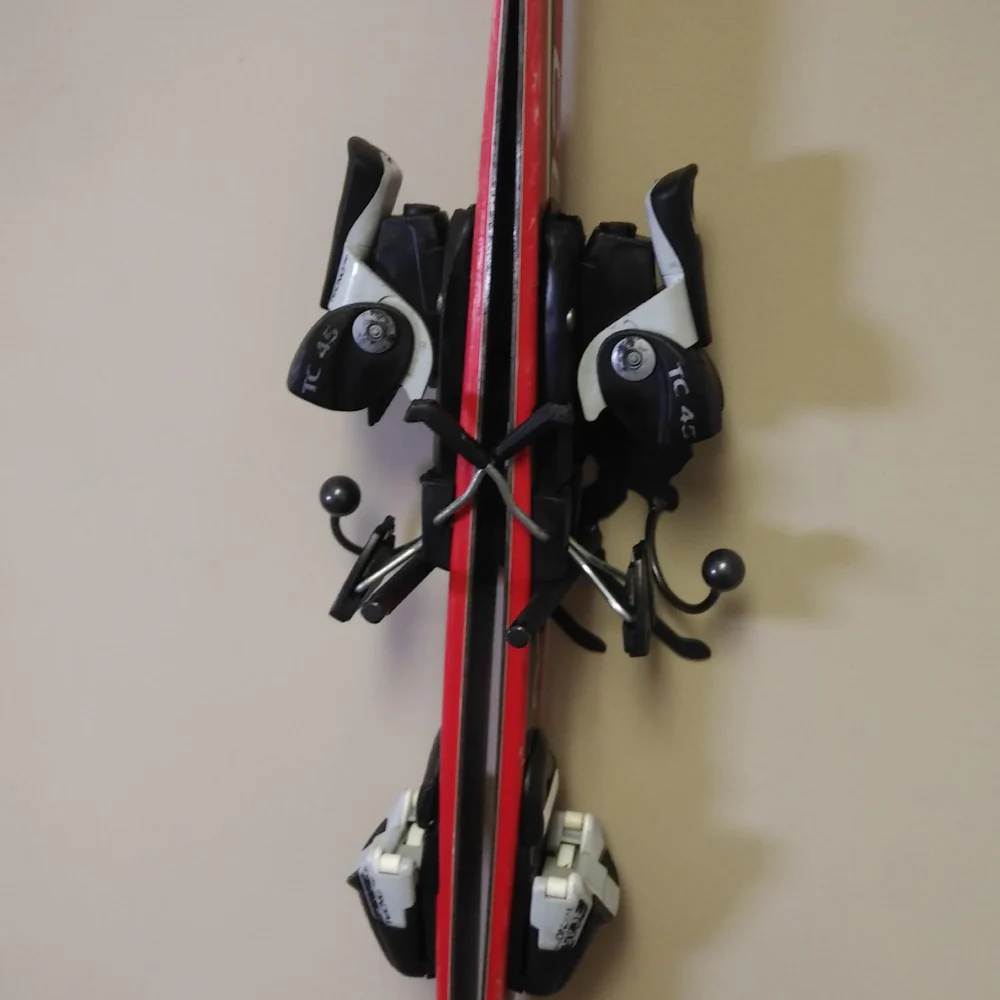 Ski Holder with Two Hooks: Ski Display and Storage - Image 3