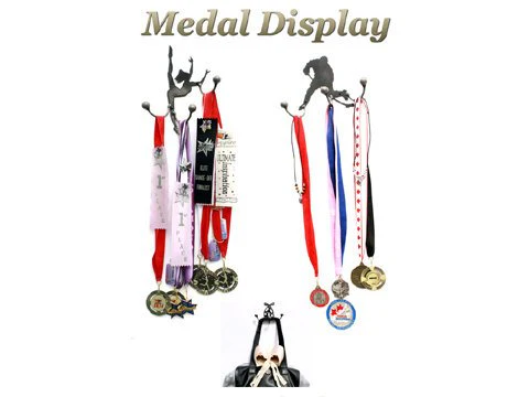Medal Display Holder for Runner Male Metal Wall Art Silhouette Award Hooks - Image 2