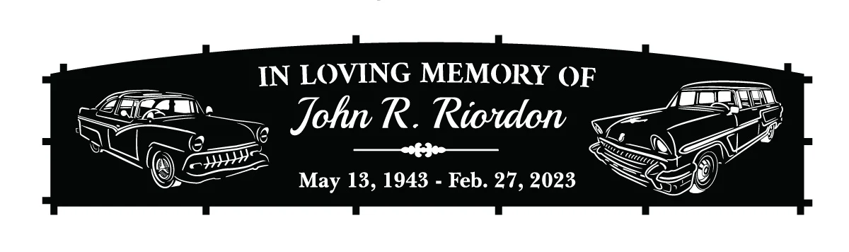 Memorial Bench with a very custom back plate - Image 3