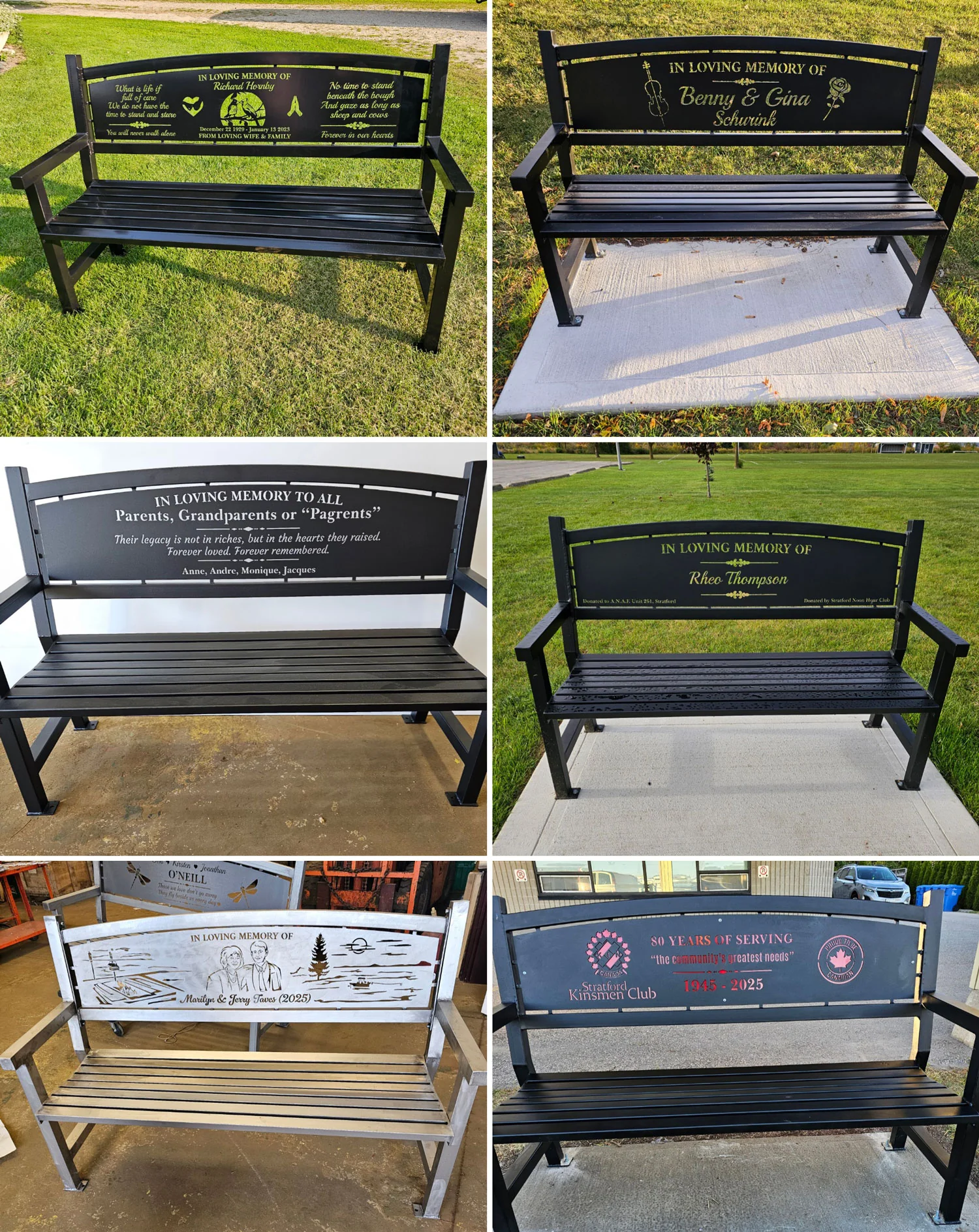 Personalized Metal Memorial Benches | Memorial benches | Engraved benches - Image 3
