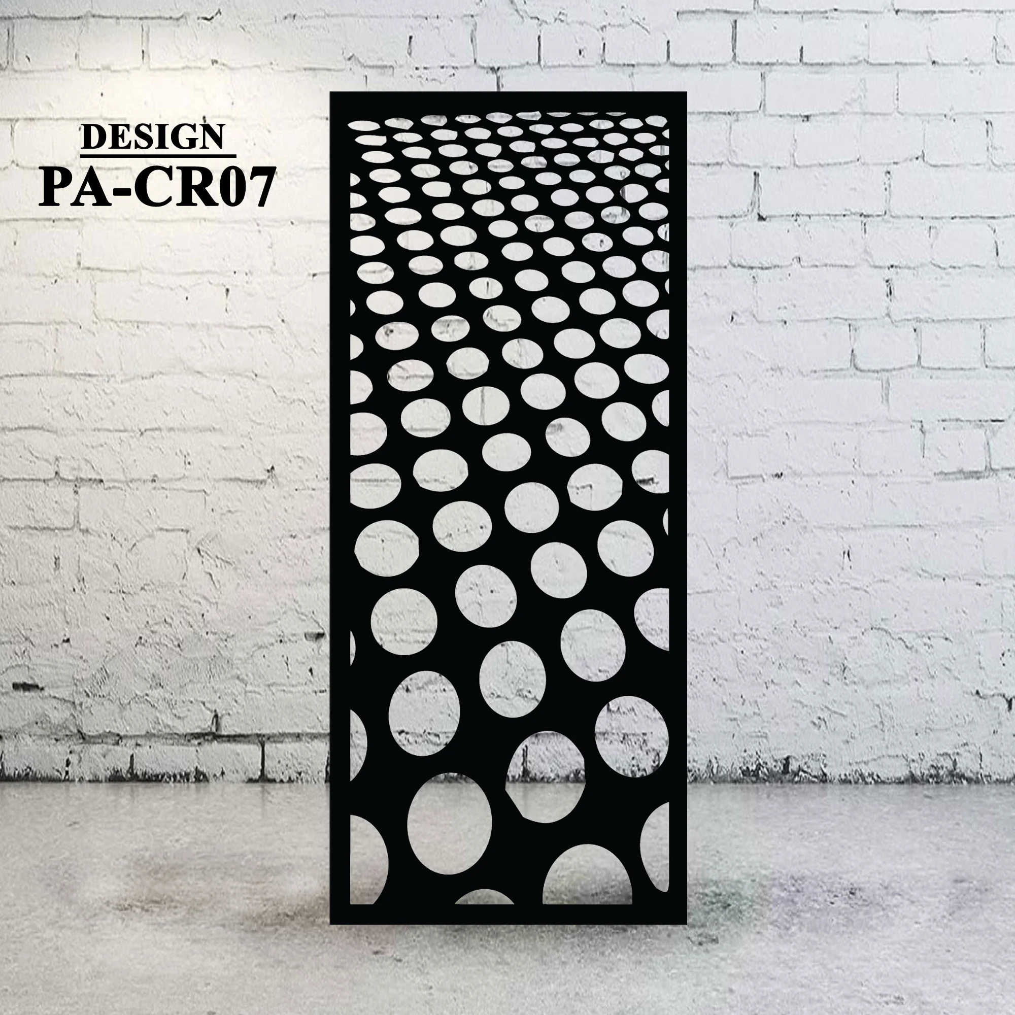 Metal Backyard Privacy Screen Circular Design - CR07