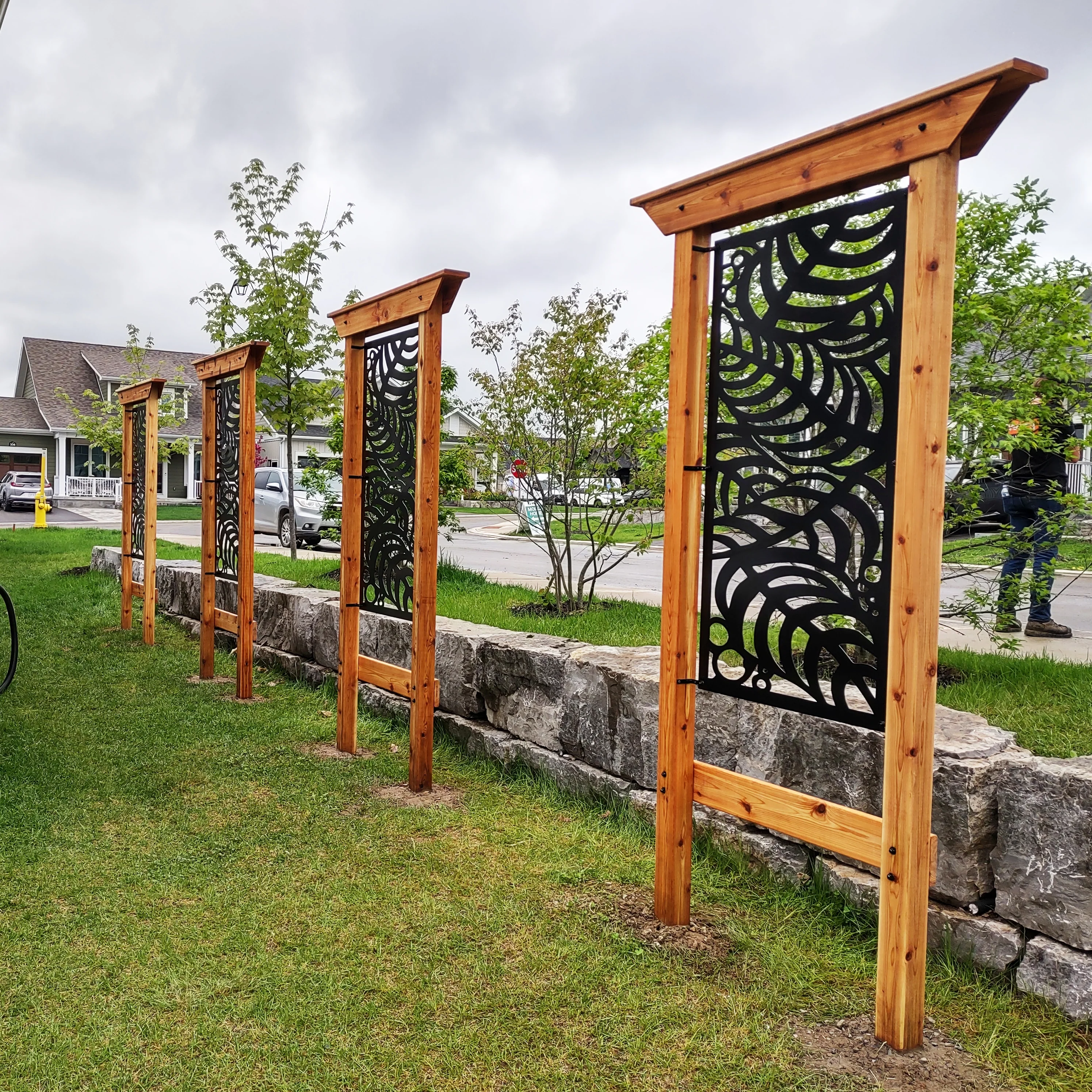 Metal Decorative Backyard Panels Privacy Screen | Tree Design - TR04 - Image 3