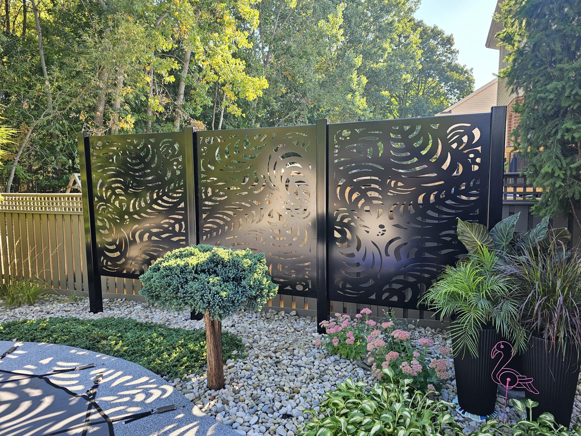 Metal Decorative Backyard Panels Privacy Screen | Tree Design - TR04 - Image 7