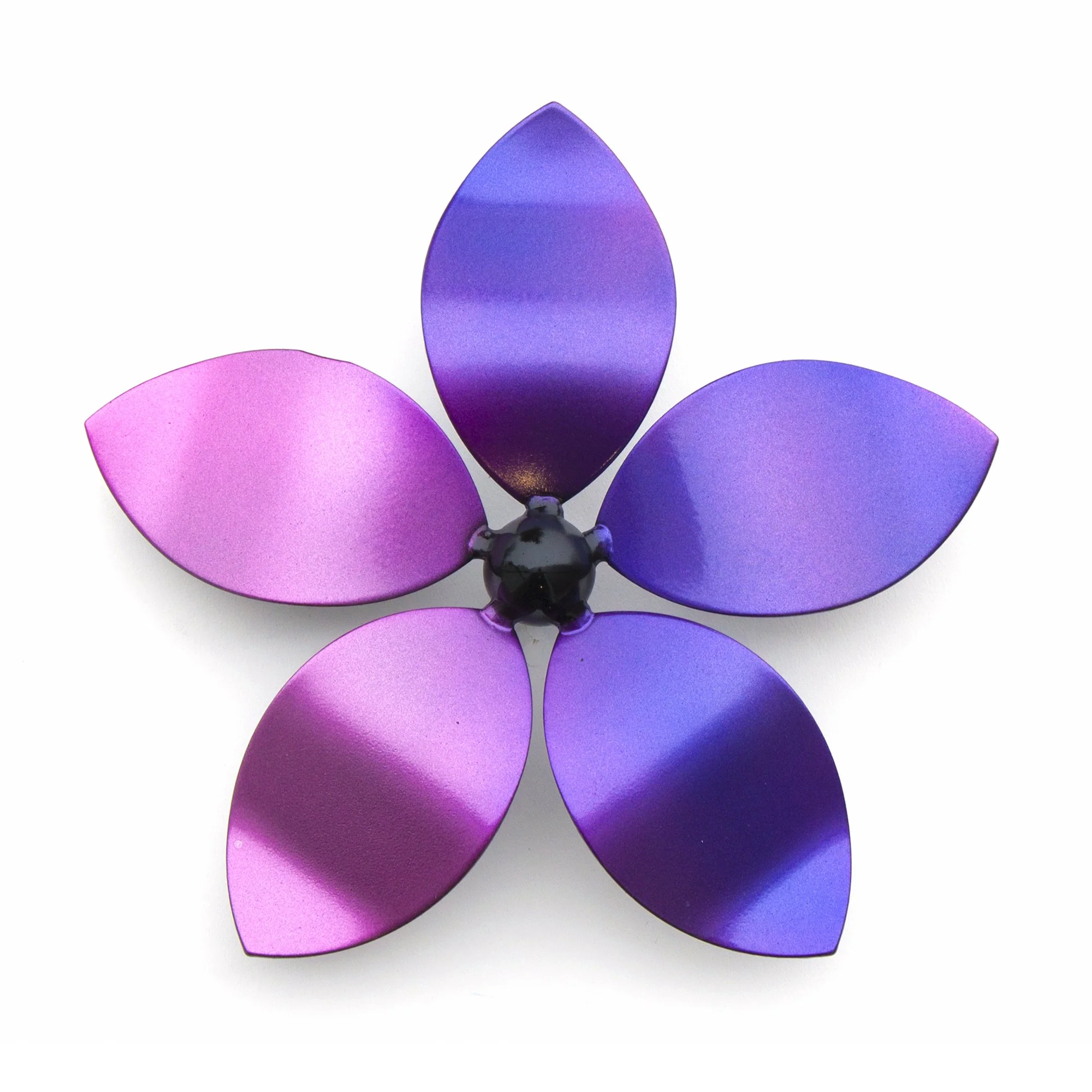 Metal Flower Vine Metal Art: Large Decorative Flower Metal Wall Art W/ Hand-etched Leaves, Exterior And Interior Decor Made By Practical Art - Image 6