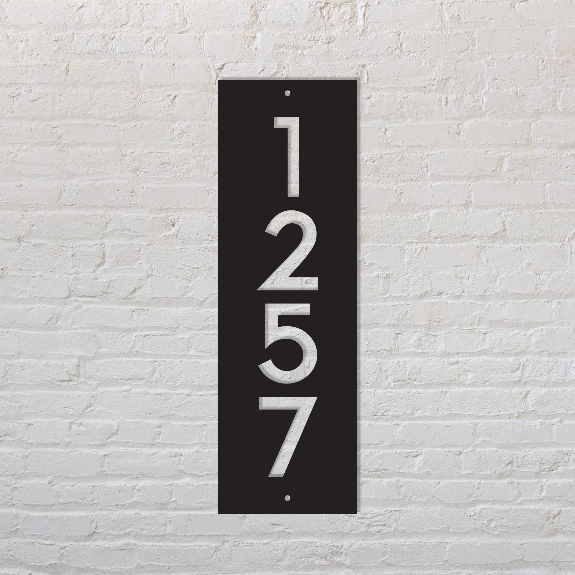 Modern Vertical House Number