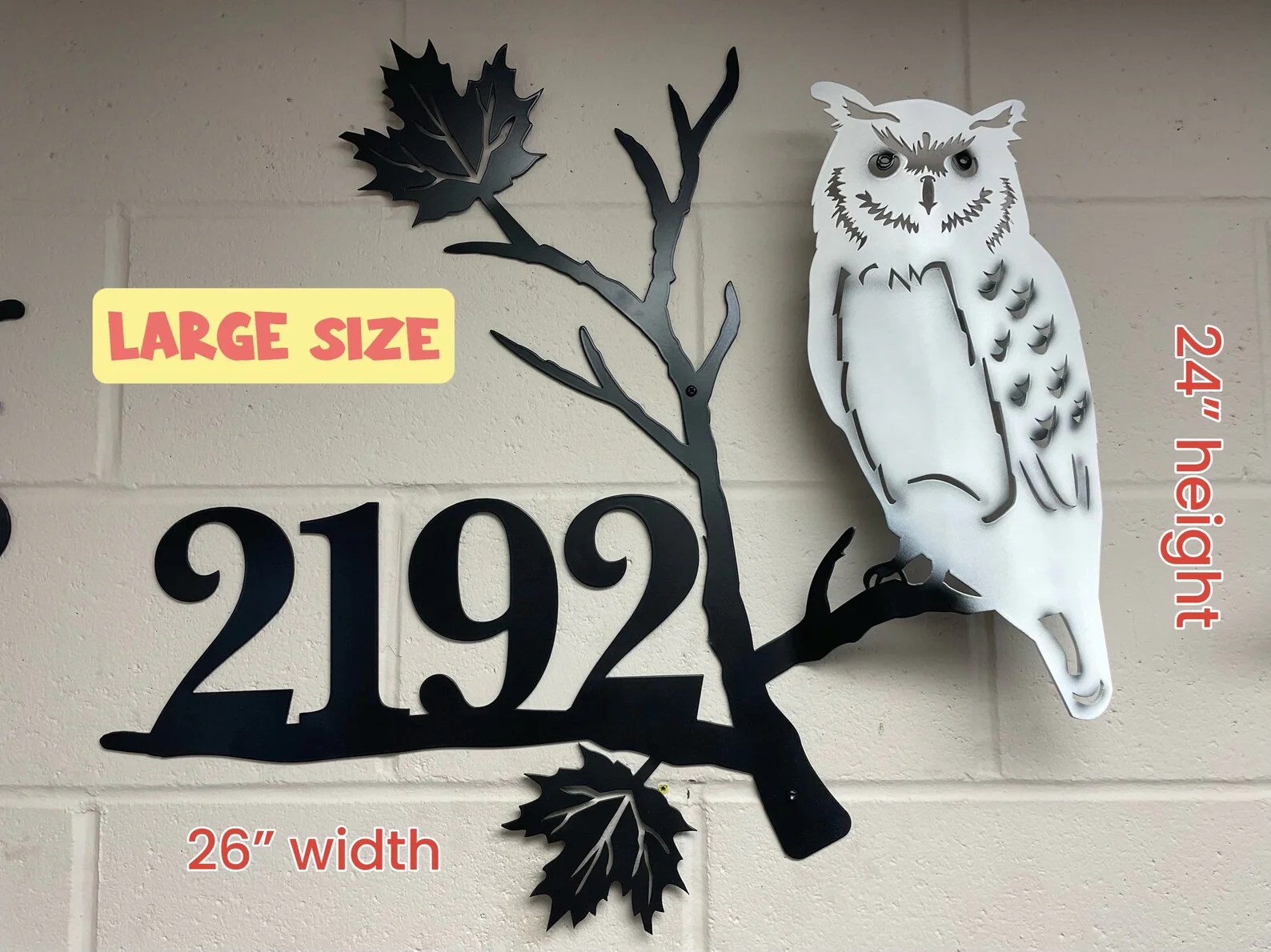 Owl Custom Metal Address Sign - Image 3