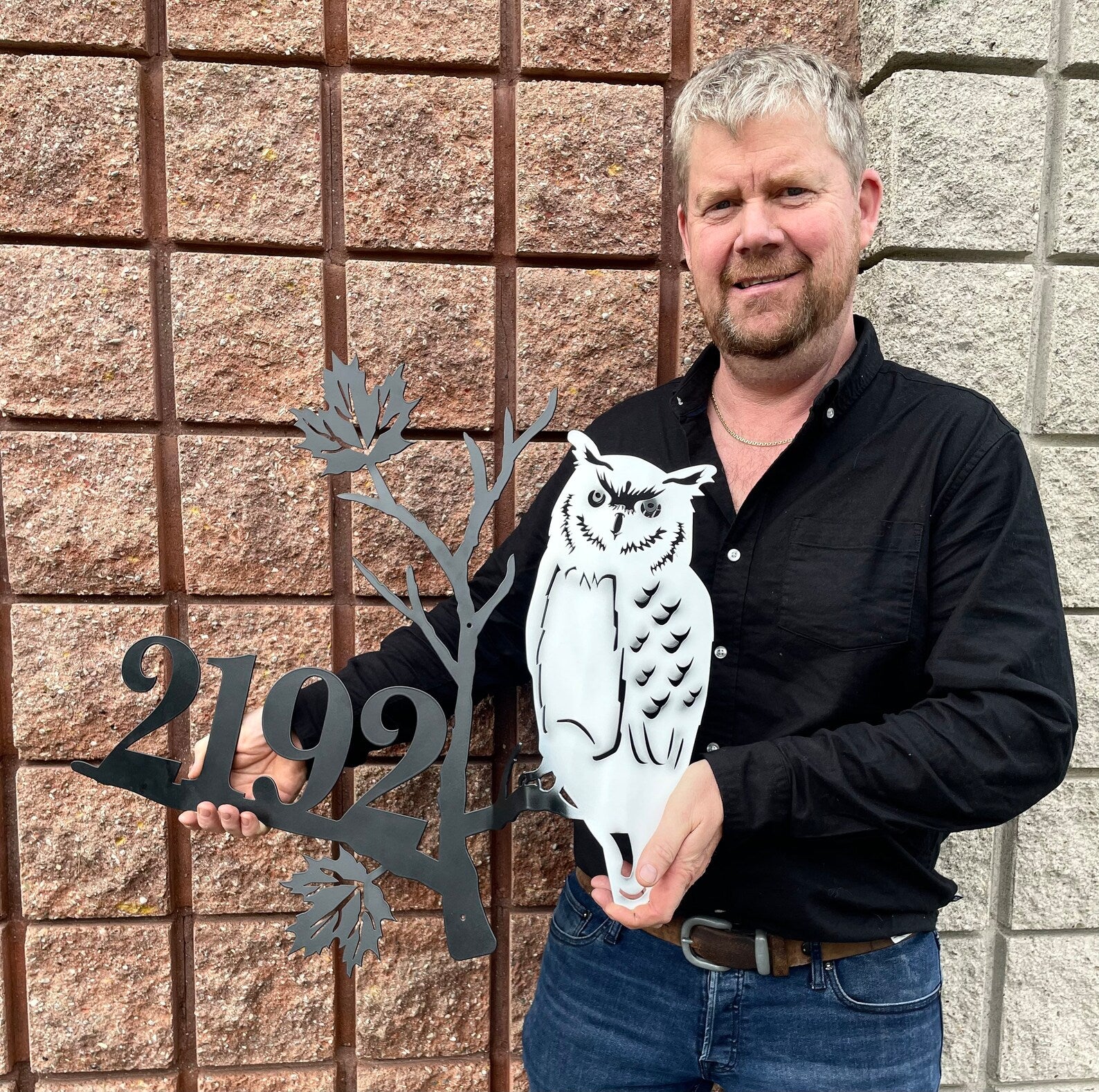 Owl Custom Metal Address Sign - Image 4
