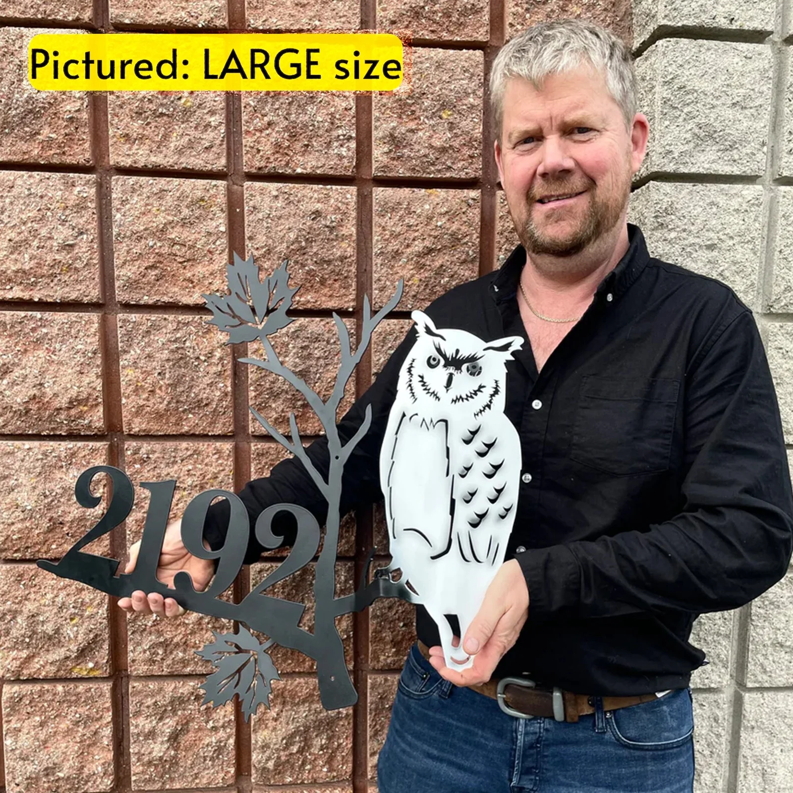 Owl Custom Metal Address Sign - Image 6
