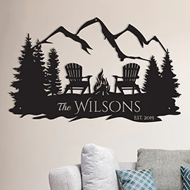 Personalized Muskoka Chair Name Sign Gift Metal Sign - Image 2