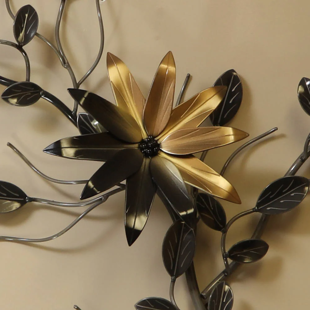 Poinsettia Flower Vine: Metal Poinsettias Wall Art Decor With Choice Of Colours / Colors - Image 4