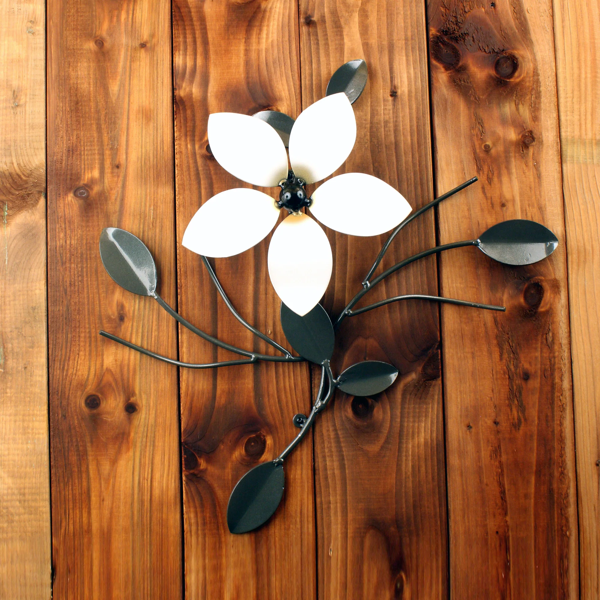 Metal Flower Art On A Single Vine | Wall Décor - Image 6