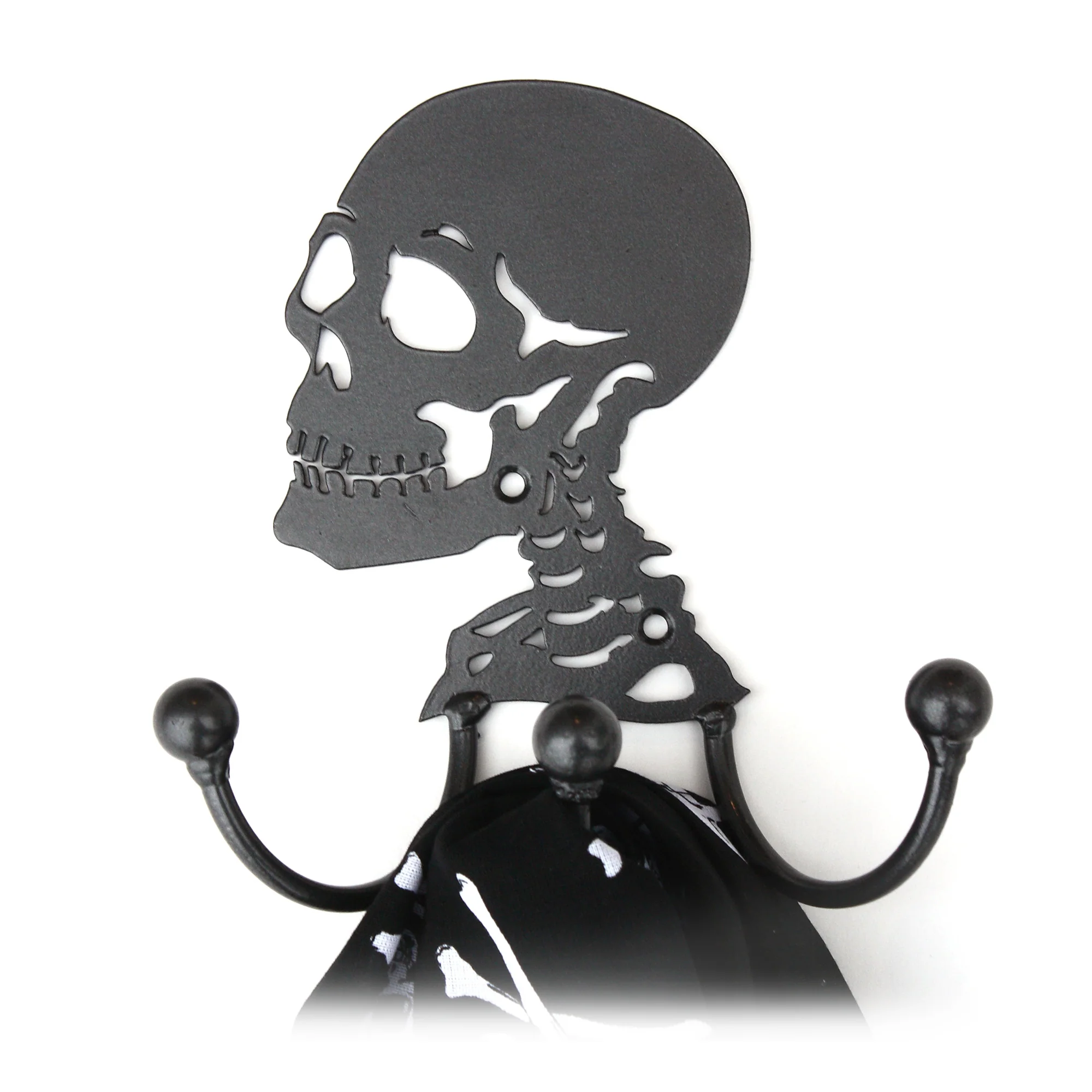 Skull Hook: Wall-mounted Decorative Metal Skull Wall Coat Hook - Image 4