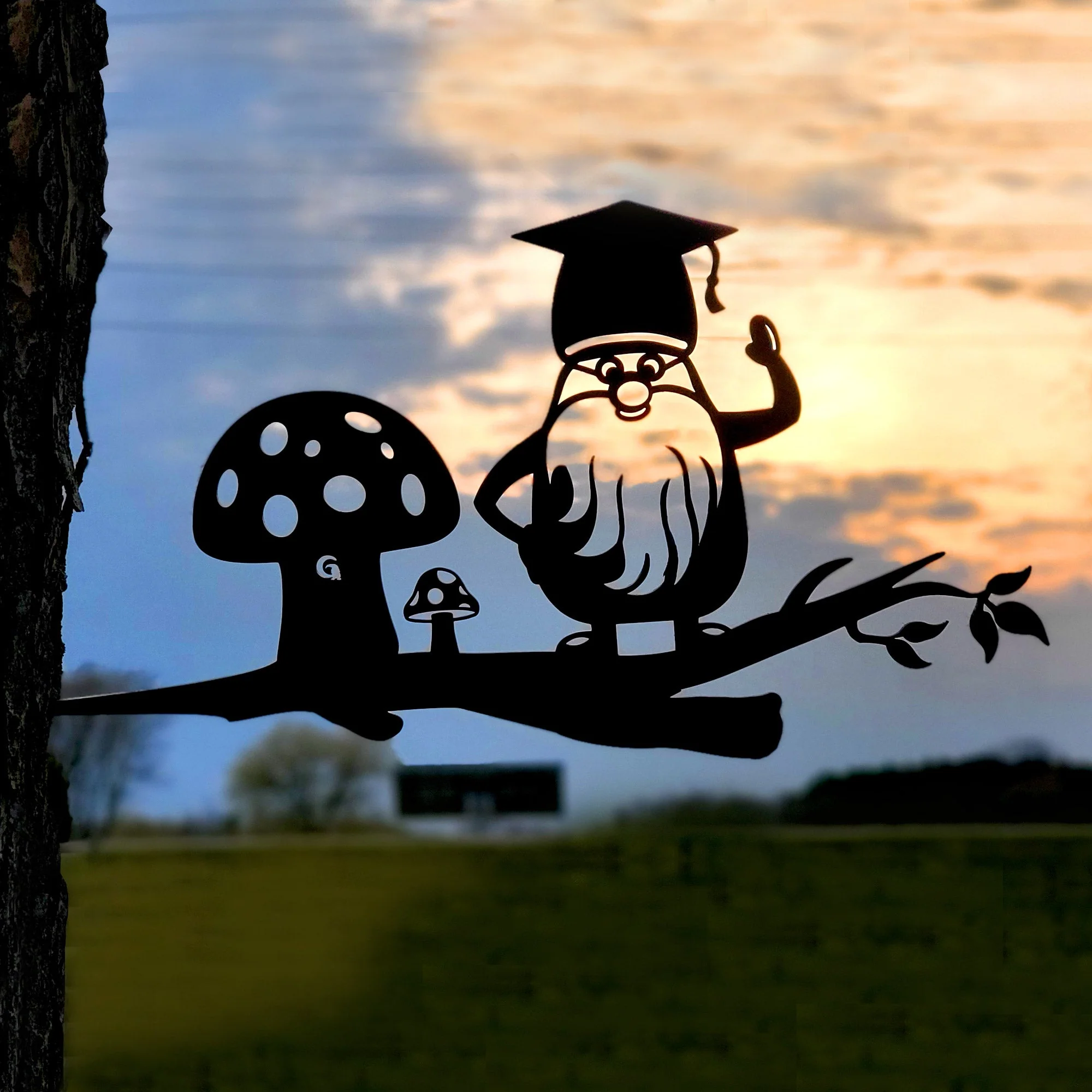 Steel Branch Gnomes Metal Art Yard Décor Collection - Brainy G